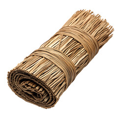 Contemporary Eco Straw Mat Featuring a Refined Natu Isolated on Transparent Background