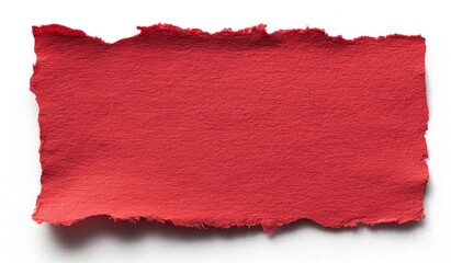 Red torn piece of paper