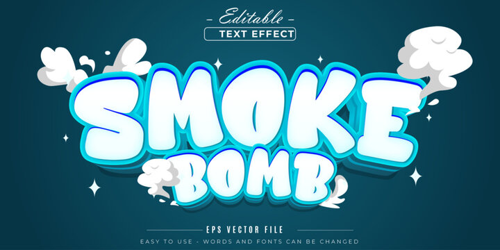 Smoke bomb text theme, editable text effect.