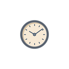 Flat Wall Clock Icon – Minimal Vector Illustration for Time Management and Productivity