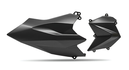 Motorcycle Fairing Kit: Black ABS Plastic