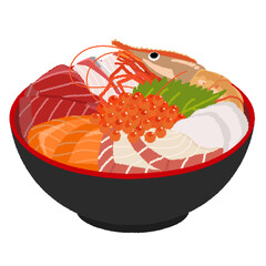 海鮮丼のイラスト