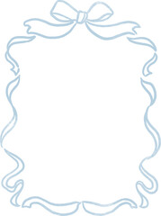 Hand drawn blue wavy whimsical frame