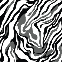 Abstract Tiger Stripe Pattern in Warm Earth Tones – Seamless Animal Print