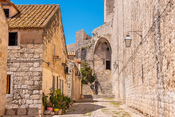 Dubrovnik old town street. Croatia