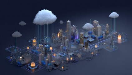 3D icon of an AI-powered system for predicting weather with high accuracy.
