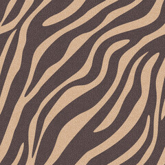 Seamless Zebra Stripe Pattern in Black and White with Linen Texture

