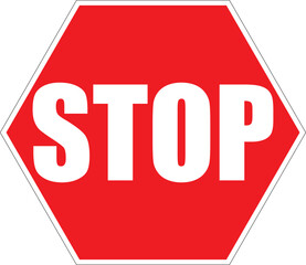 Stop sign isolated on white background