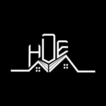 HDE Real State logo design, HDE simple and modern logo. HDE luxurious alphabet design