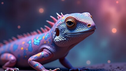 Fototapeta premium iguana on a branch