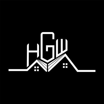 HGW Real State logo design, HGW simple and modern logo. HGW luxurious alphabet design