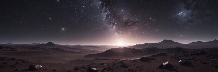 Vast, star-studded expanse, cosmic dust shimmering ,  stellar,  shine,  celestial