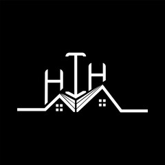 HIH Real State logo design, HIH simple and modern logo. HIH luxurious alphabet design