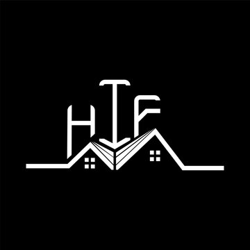 HIF Real State logo design, HIF simple and modern logo. HIF luxurious alphabet design