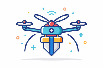 drone carrying gift ribbon box