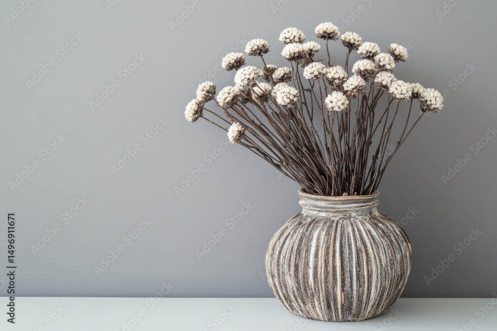 Poster viewed from the top, an a4 magazine mockup features a book or catalog situated on a gray table, with