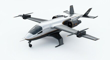 Fototapeta premium 未来都市空飛ぶ車 滑らかな機体 明るい光輝く (Mirai Toshi Soratobu Kuruma Nagashika na Kaitai Akarui Hikari Kagayaku) Translation: Future City Flying Car Smooth Body Bright Light Shining. AI Generated