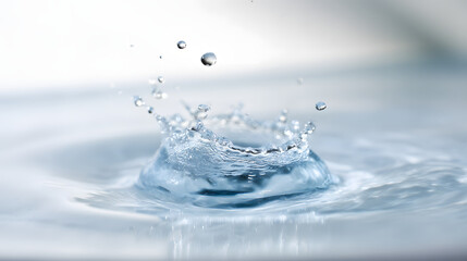 Dynamic water splash in blue tones, abstract motion blur conveying fluid energy and movement