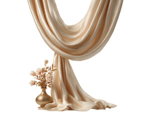 Obraz premium [Transparent Background PNG]Elegant Drapery with Decorative Vase
