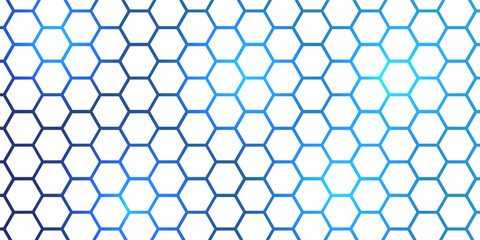 Hexagonal abstract white on blue background with light. Hi tech digital connection. high tech. science. modern technology business concept. futuristic background. vector illustration
