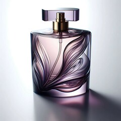 elegant perfume bottle with beautiful purple shades and an even more attractive cap