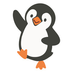 Funny Penguin Mascot Illustration cartoon