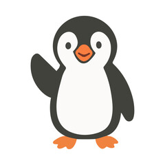 Adorable Penguin Cartoon Vector Art