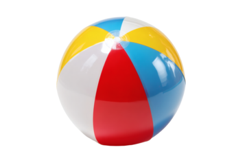 [Transparent Background PNG]Colorful Beach Ball on White Background