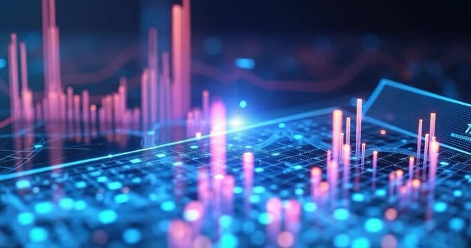 Digital cityscape data visualization - Powered by Adobe