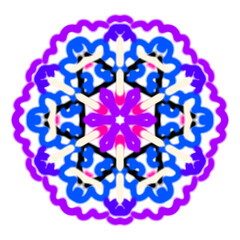 Abstract Colorful Geometric Mandala Design