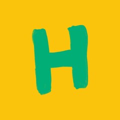 Hand Lettering Font Abjad Ugly Abstract