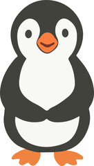  Playful Penguin Vector Illustration flat