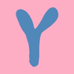 Hand Lettering Font Abjad Ugly Abstract