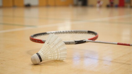 Badminton racket and shuttlecock