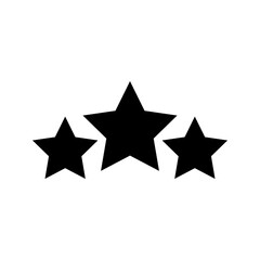 Three stars icon simple vector symbol