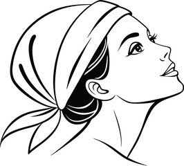 women beauty icon, vector