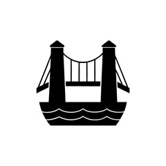 creative details Outline silhouette Bridges line Icon icon vector illustration 