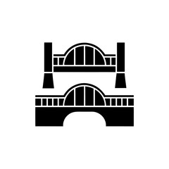 creative details Outline silhouette Bridges line Icon icon vector illustration 
