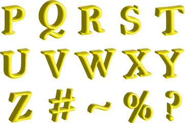 Title: Vibrant 3D Text Effects – Premium Yellow Beveled Capital Letters Ideal for logos, titles, and emphasis work for: Social media headers ads Print designs Any project needing bold, dimensional tex