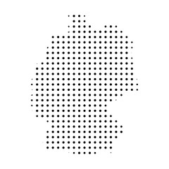 Dotted Country Silhouette. Germany in halftone style