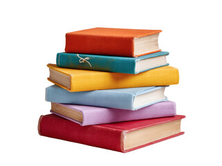 Fototapeta premium [Transparent Background PNG]Stacked Books of Various Colors