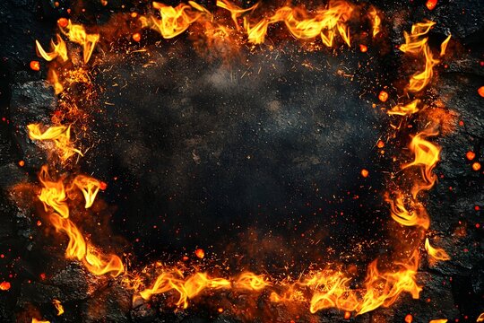 Cozy campfire-themed template for creative projects with customizable, inviting spark designs.