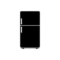 Fridge silhouette icon vector flat design.