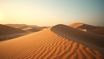 Desert Sand Dunes at Sunset