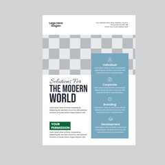 Corporate Business Flyer Template. Professional Company Flyer Design.