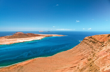 Eingescanntes historisches Farbfoto mit Blick vom 