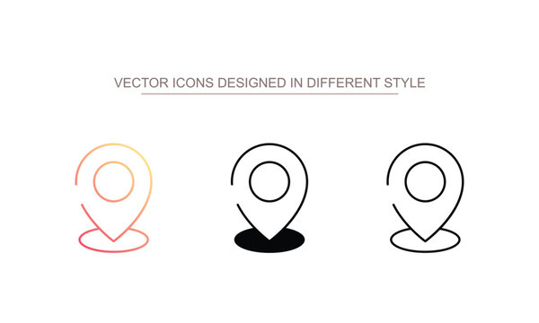 Loc icon design with white background stock illustration