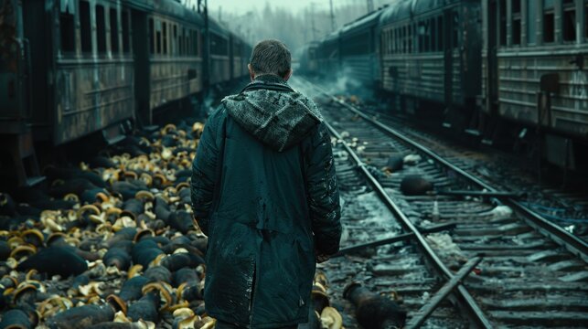 man on the brock railway