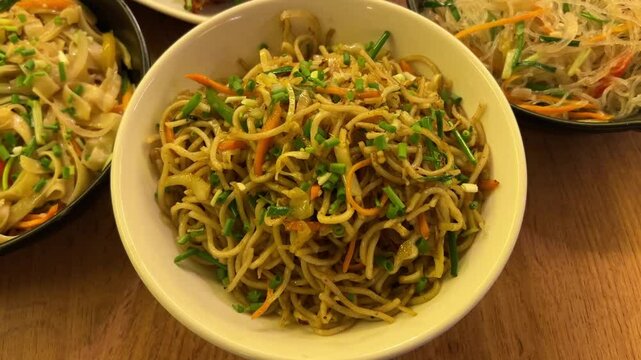 Singapore Noodles prepared in a restaurant in Kolkata
