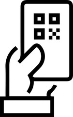 QR code smartphone scanner icon